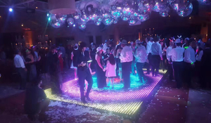 Piso de pixel de LED com fio para evitar raspagem do clube